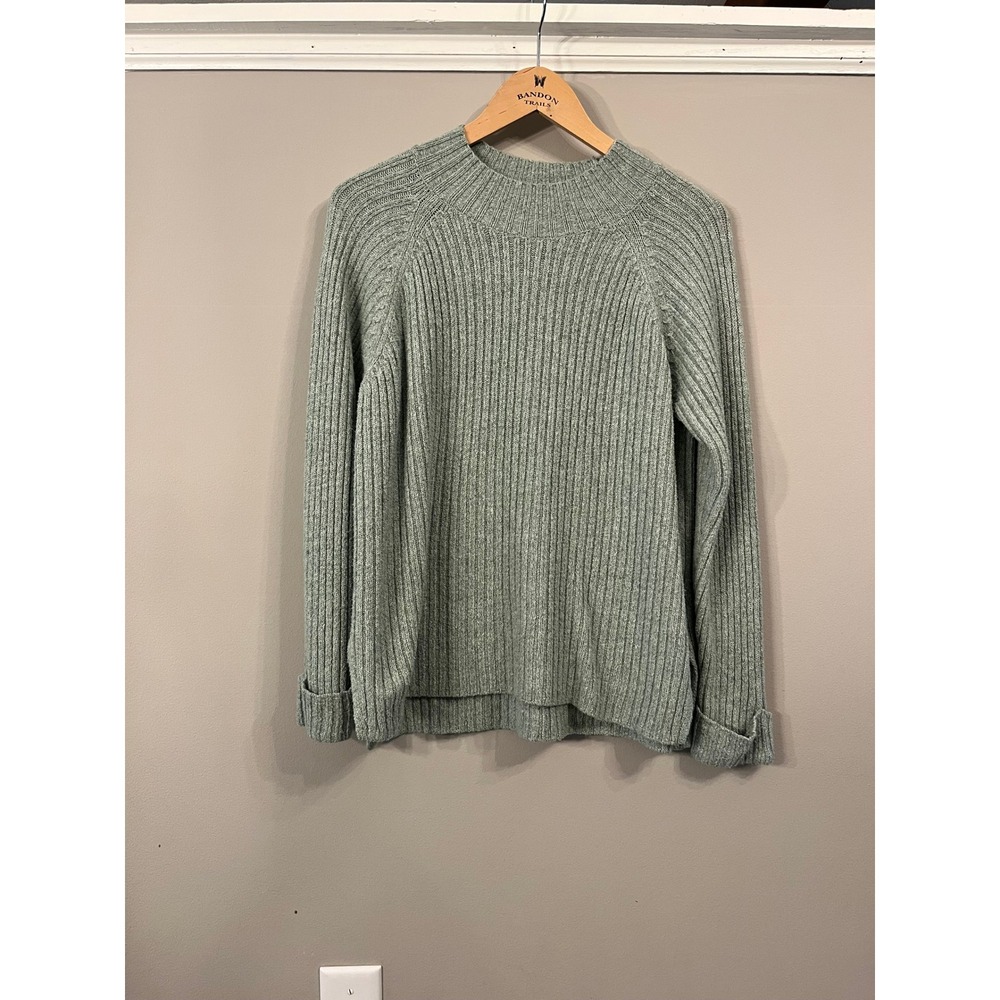 Old Navy Girls XL 14-16 Sage Green Ribbed Mock Neck Raglan Sleeve Sweater